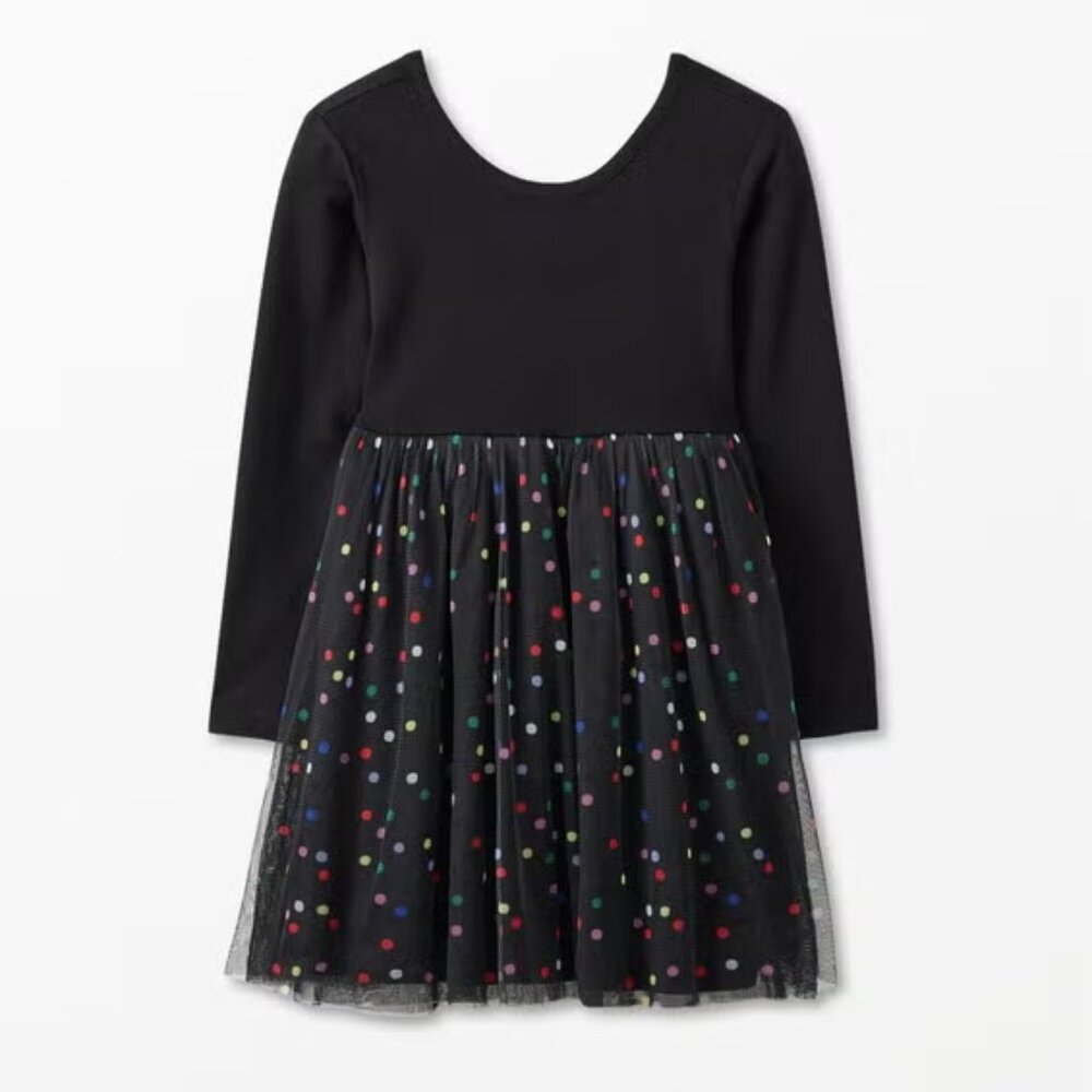 Hanna Andersson Long Sleeve Tulle Polka Dot Dress